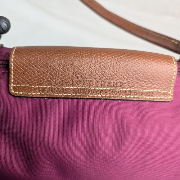 Longchamp Le Pliage Tote – Used Nylon Bag Purple , Classic Design, Ships Fast! - Picture 6 of 16
